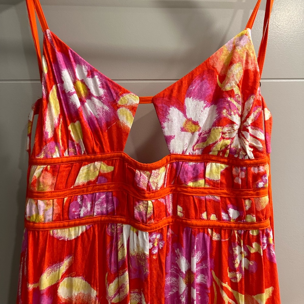 Free People Red Floral Maxi Dress - Picture 5 of 12